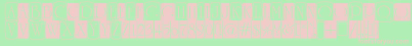 フォントARomanusttlcmd3cb – 緑の背景にピンクのフォント