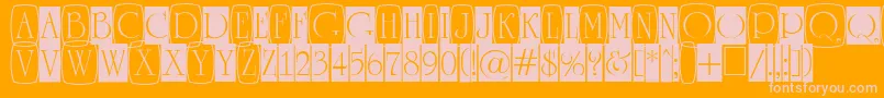 ARomanusttlcmd3cb Font – Pink Fonts on Orange Background