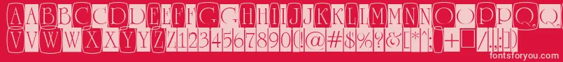 ARomanusttlcmd3cbフォントについての詳細 フォントARomanusttlcmd3cb – 赤い背景にピンクのフォント