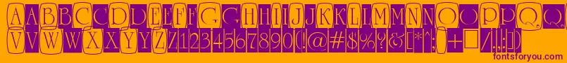 ARomanusttlcmd3cb Font – Purple Fonts on Orange Background