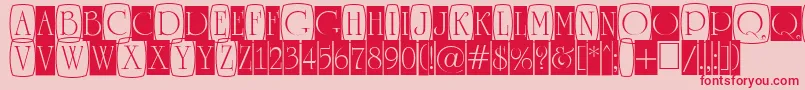 ARomanusttlcmd3cb Font – Red Fonts on Pink Background