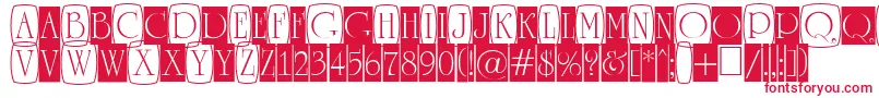 ARomanusttlcmd3cb Font – Red Fonts on White Background