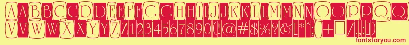 ARomanusttlcmd3cb Font – Red Fonts on Yellow Background