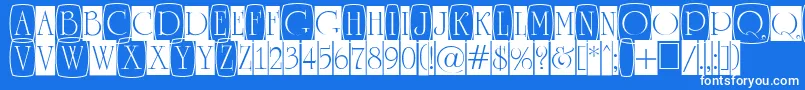 ARomanusttlcmd3cb Font – White Fonts on Blue Background