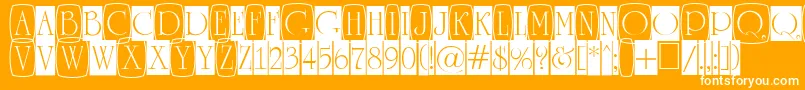 ARomanusttlcmd3cb Font – White Fonts on Orange Background