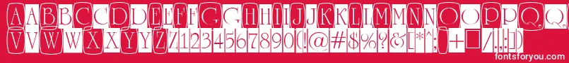 ARomanusttlcmd3cb Font – White Fonts on Red Background