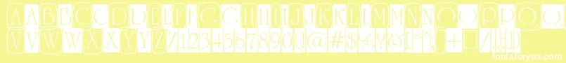 ARomanusttlcmd3cb Font – White Fonts on Yellow Background