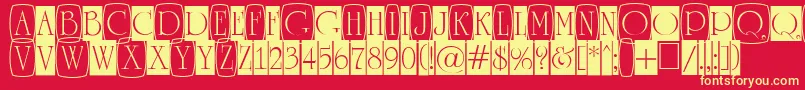 ARomanusttlcmd3cb Font – Yellow Fonts on Red Background