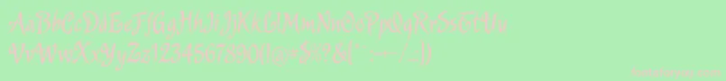 Murga Font – Pink Fonts on Green Background