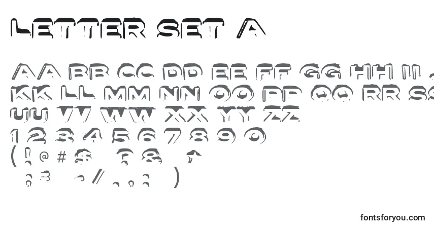 A fonte Letter set a (132500) – alfabeto, números, caracteres especiais