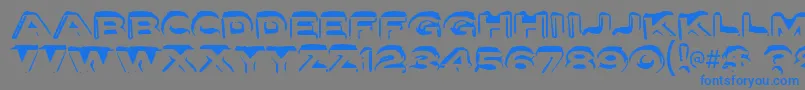 letter set a Font – Blue Fonts on Gray Background