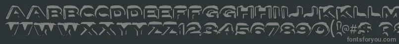 letter set a Font – Gray Fonts on Black Background