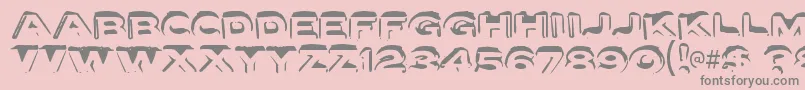 letter set a Font – Gray Fonts on Pink Background