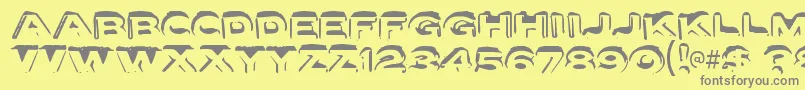 letter set a Font – Gray Fonts on Yellow Background