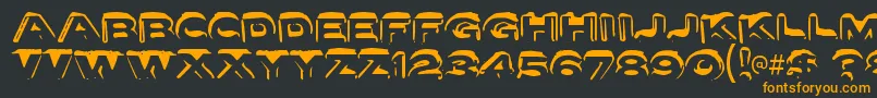 フォントletter set a – 黒い背景にオレンジの文字