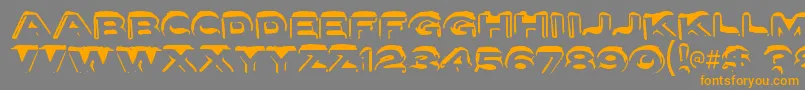 letter set a Font – Orange Fonts on Gray Background