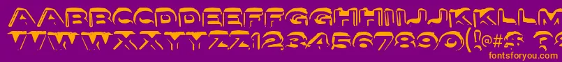 letter set a Font – Orange Fonts on Purple Background