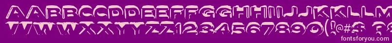 letter set a Font – Pink Fonts on Purple Background