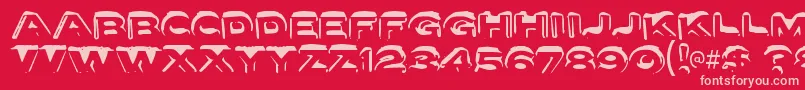フォントletter set a – 赤い背景にピンクのフォント