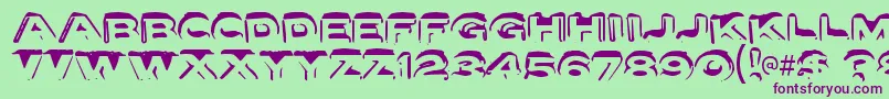 Шрифт letter set a – фиолетовые шрифты на зелёном фоне