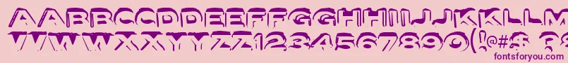 letter set a Font – Purple Fonts on Pink Background