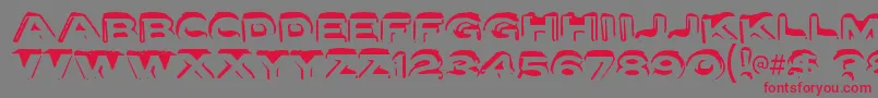 letter set a Font – Red Fonts on Gray Background