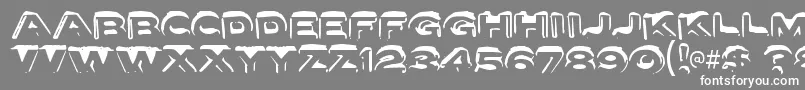 letter set a Font – White Fonts on Gray Background