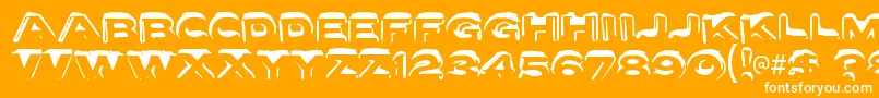 フォントletter set a – オレンジの背景に白い文字