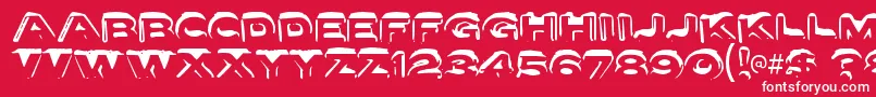 fuente letter set a – Fuentes Blancas Sobre Fondo Rojo