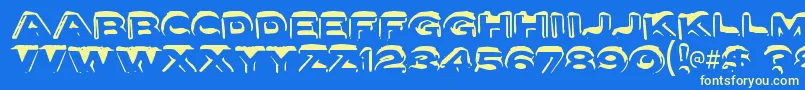 Шрифт letter set a – жёлтые шрифты на синем фоне