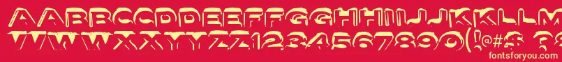 letter set a Font – Yellow Fonts on Red Background