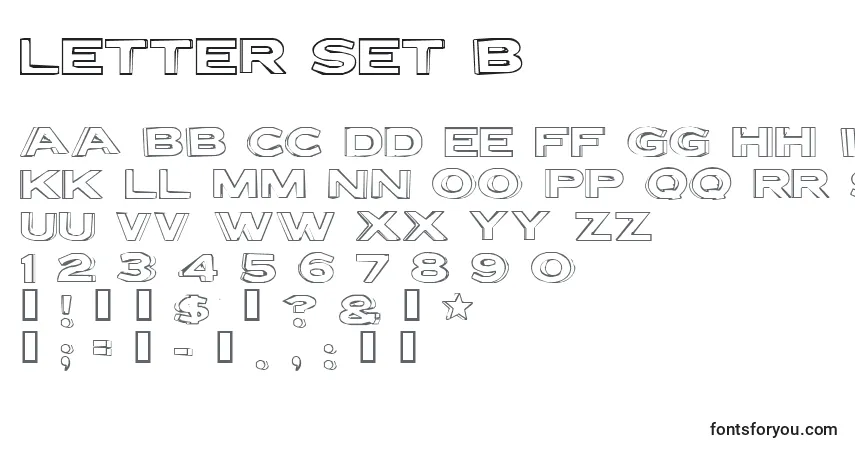 A fonte Letter set b (132501) – alfabeto, números, caracteres especiais