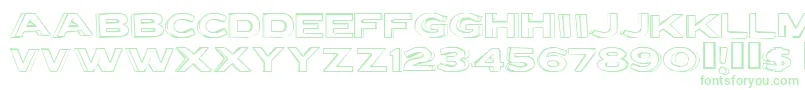 letter set b Font – Green Fonts on White Background