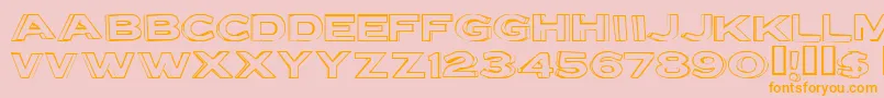 letter set b Font – Orange Fonts on Pink Background