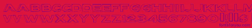 フォントletter set b – 赤い背景に紫のフォント