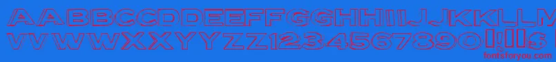 letter set b Font – Red Fonts on Blue Background