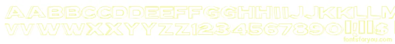 letter set b Font – Yellow Fonts on White Background