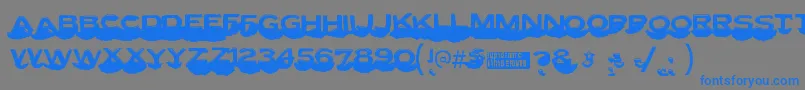 letter set c Font – Blue Fonts on Gray Background