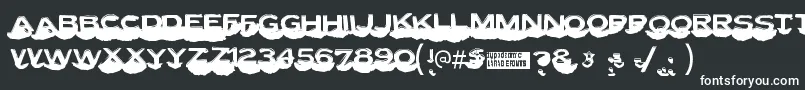 フォントletter set c – 黒い背景に白い文字