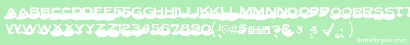 letter set c Font – White Fonts on Green Background