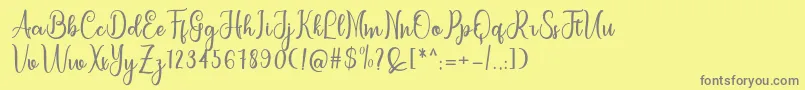 フォントletterbest – 黄色の背景に灰色の文字