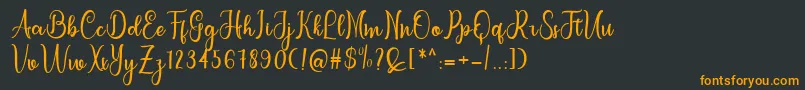 フォントletterbest – 黒い背景にオレンジの文字