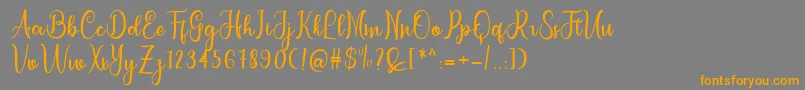 letterbest Font – Orange Fonts on Gray Background