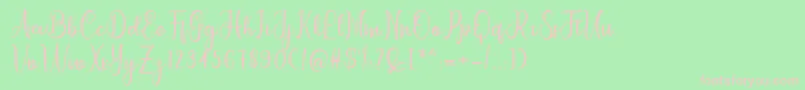 letterbest Font – Pink Fonts on Green Background