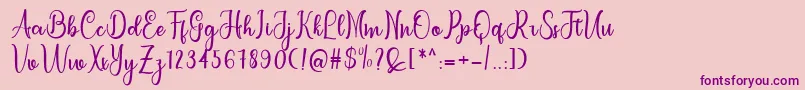letterbest Font – Purple Fonts on Pink Background