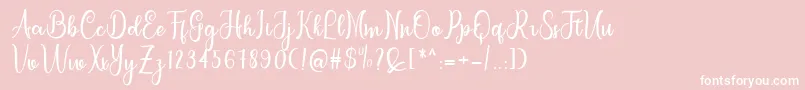 letterbest Font – White Fonts on Pink Background