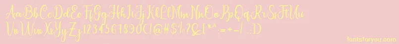 fuente letterbest – Fuentes Amarillas Sobre Fondo Rosa