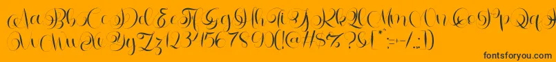 Letterhear Personal Use Font – Black Fonts on Orange Background