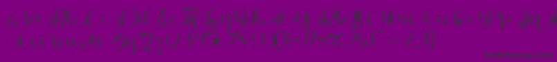 Letterhear Personal Use Font – Black Fonts on Purple Background