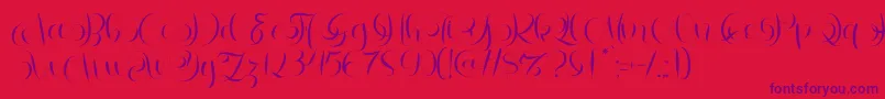 Letterhear Personal Use Font – Purple Fonts on Red Background